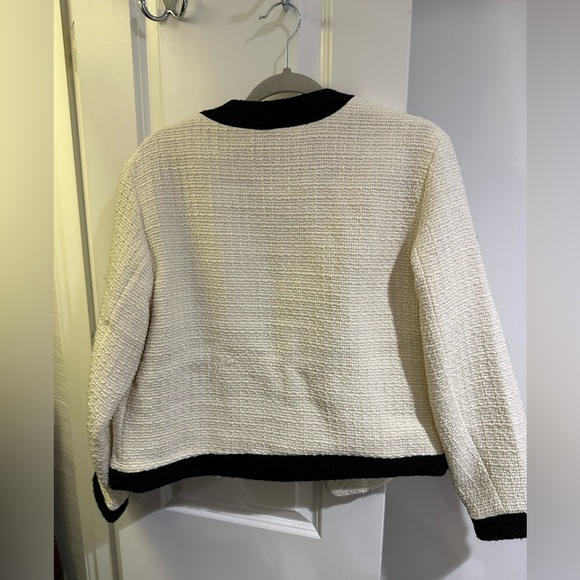 H&M Tweed Jacket (White, S) - Picture 2 of 4